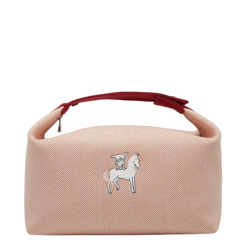 エルメス ブリッド ア ブラック ガブリエルGM ハンドバッグ レッド系 キャンバス レディース HERMES 【中古】 HERMES（エルメス） ブリッド ア ブラック ガブリエルGM ハンドバッグ