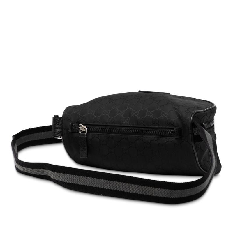 グッチ GGナイロン ベルトバッグ ウエストバッグ 509643 ブラック ナイロン レザー メンズ GUCCI 【中古】 GUCCI（グッチ） GGナイロン ベルトバッグ ウエストバッグ 509643