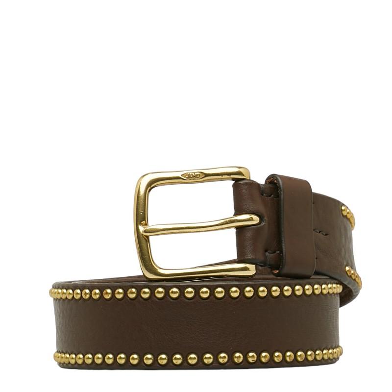 ジェイアンドエムデヴィッドソン スタッズ ベルト 32/80 ブラウン