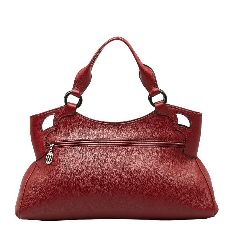 Cartier（カルティエ） マストライン パンチング ハンドバッグ レッド