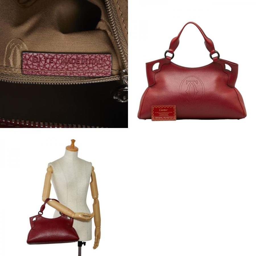 Cartier（カルティエ） マストライン パンチング ハンドバッグ レッド