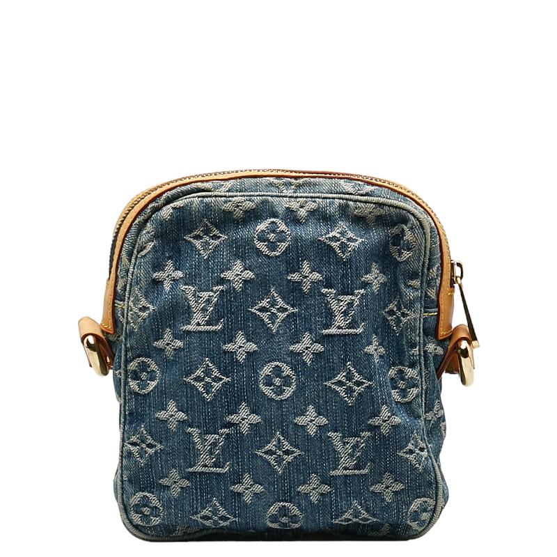 ルイ ヴィトン モノグラム デニム カメラバッグ ショルダーバッグ M95348 ブルー デニム レザー レディース LOUIS VUITTON 【中古】｜ginzaparis2｜03