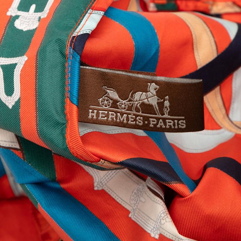 エルメス HERMES エアシルク ダッフル 44 カヴァルカドゥール カバン ボストンバッグ 肩掛け ショルダーバッグ シルク オレンジ HERMES - エルメス HERMES エアシルク ダッフル 44 カヴァルカドゥール