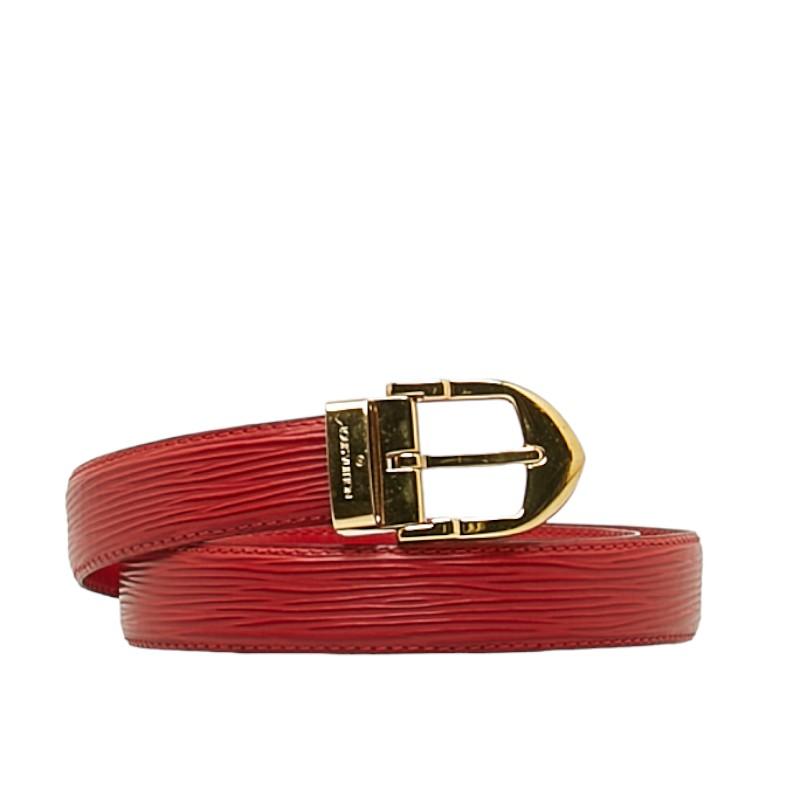 ルイヴィトン R15007 ベルト レッド LOUIS VUITTON サンチュール