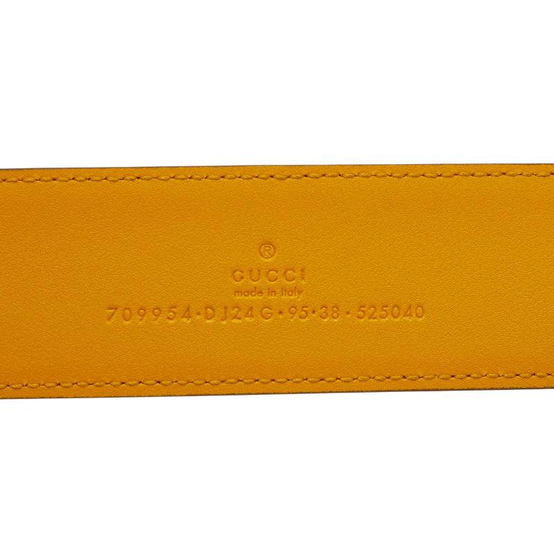 GUCCI（グッチ） Gバックル ベルト サイズ95・38 709954 イエロー