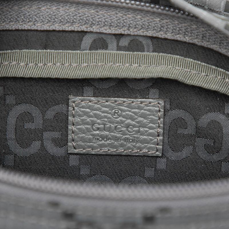 グッチ GGナイロン ウエストバッグ ボディバッグ 767934 グレー ナイロン レザー レディース GUCCI 【中古】 GUCCI（グッチ） GGナイロン ウエストバッグ ボディバッグ 767934