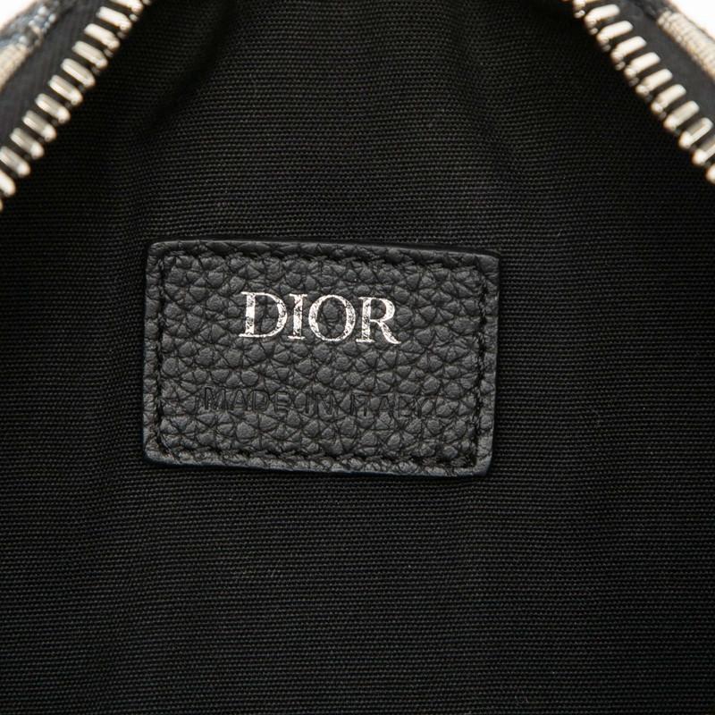 ディオール オブリーク ローラー ショルダーバッグ ネイビー ベージュ キャンバス レザー レディース Dior 【中古】 ディオール オブリーク ローラー ショルダーバッグ ネイビー ベージュ