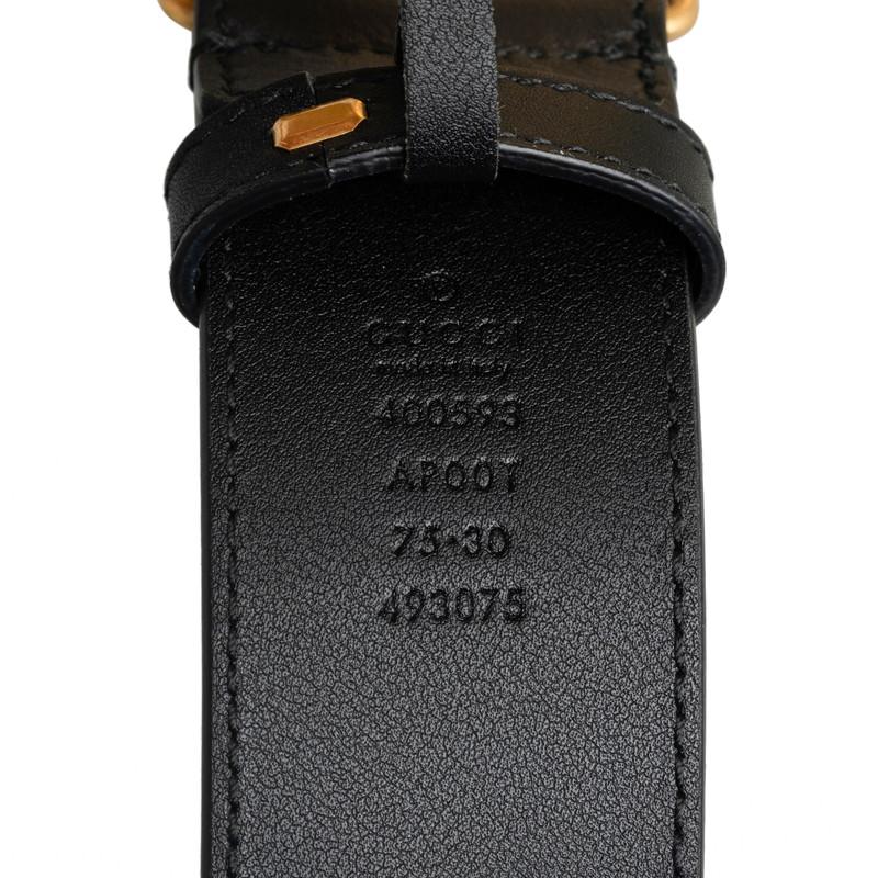 グッチ GGマーモント ダブルG ベルト サイズ：75/30 400593 ブラック レザー レディース GUCCI 【中古】｜ginzaparis2｜05