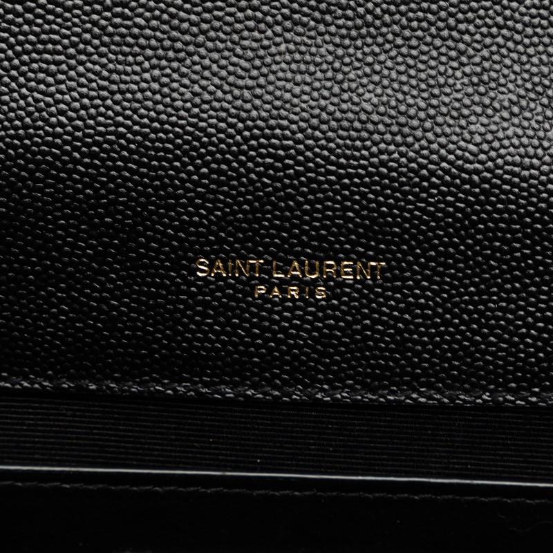 サンローラン YSLロゴ エンヴェロップ ミディアム チェーン ショルダーバッグ 600185 ブラック ゴールド レザー SAINT LAURENT 【中古】｜ginzaparis2｜06