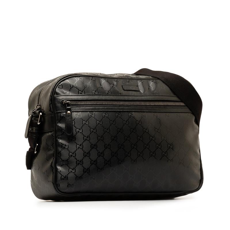 GUCCI グッチ GGインプリメ ショルダーバッグ ブラック PVC レザー GUCCI（グッチ） GGインプリメ 斜め掛け ショルダーバッグ 211107
