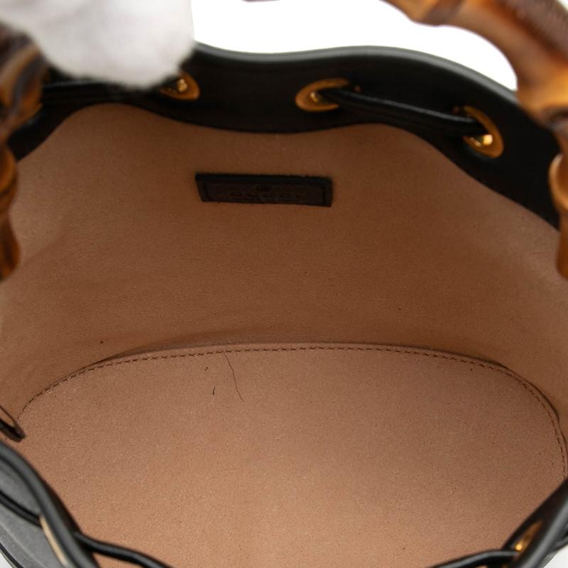【Ki88/K】GUCCI バンブー 巾着 ブラウン ナイロン GUCCI グッチ ショルダーバッグ ブラウン バンブー ナイロン 2WAY 001