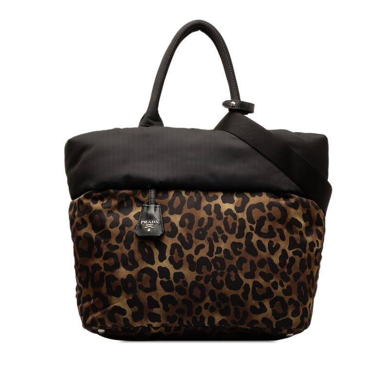PRADA プラダ 三角ロゴプレート リバーシブル レオパード ヒョウ PRADA プラダ 三角ロゴプレート リバーシブル レオパード ヒョウ