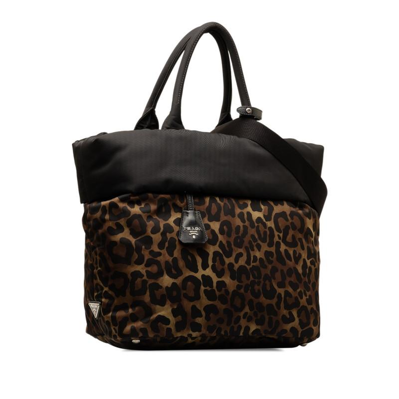 PRADA プラダ 三角ロゴプレート リバーシブル レオパード ヒョウ PRADA プラダ 三角ロゴプレート リバーシブル レオパード ヒョウ
