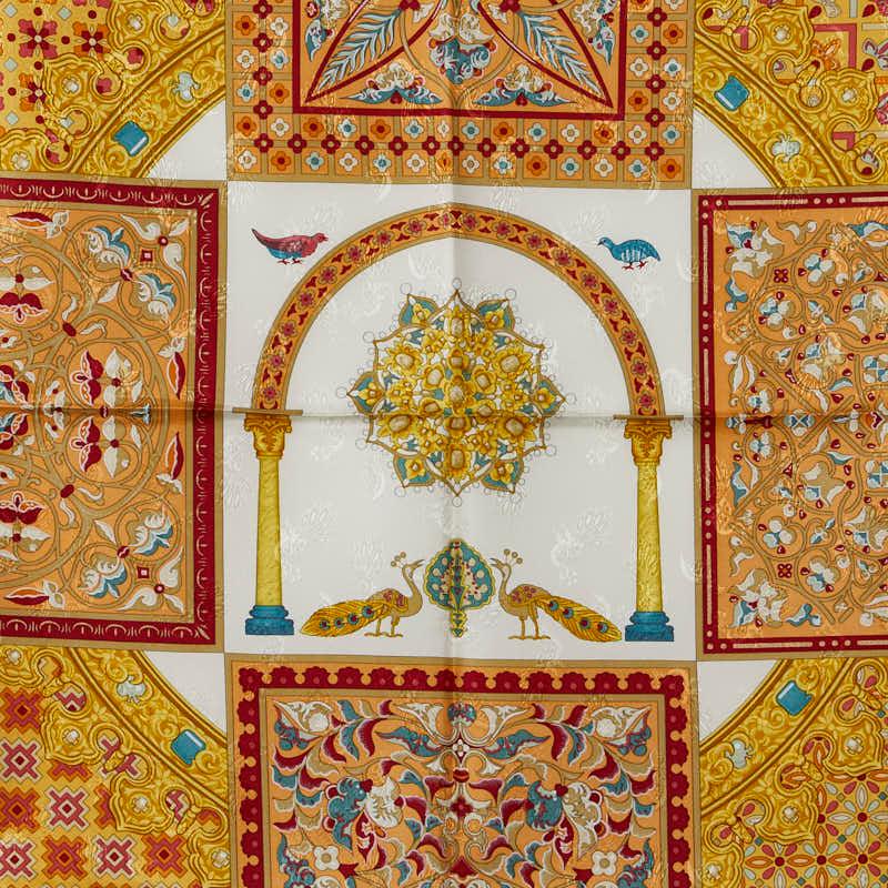 エルメス カレ90 CIELS BYZANTINS ビザンチンの空 スカーフ ベージュ 