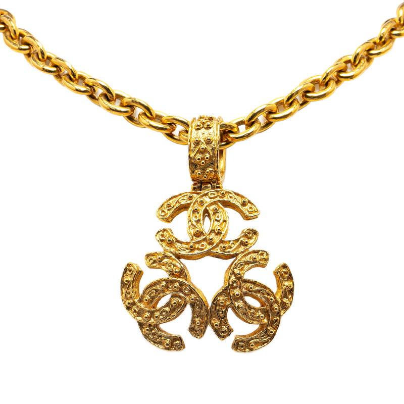 CHANEL シャネル ヴィンテージ トリプルココマーク ネックレス CHANEL シャネル ヴィンテージ トリプルココマーク ネックレス