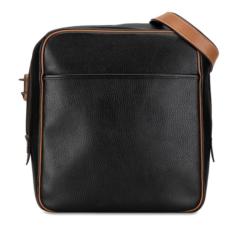 HERMES（エルメス） ヴィクトリア 斜め掛け ショルダーバッグ ブラック 