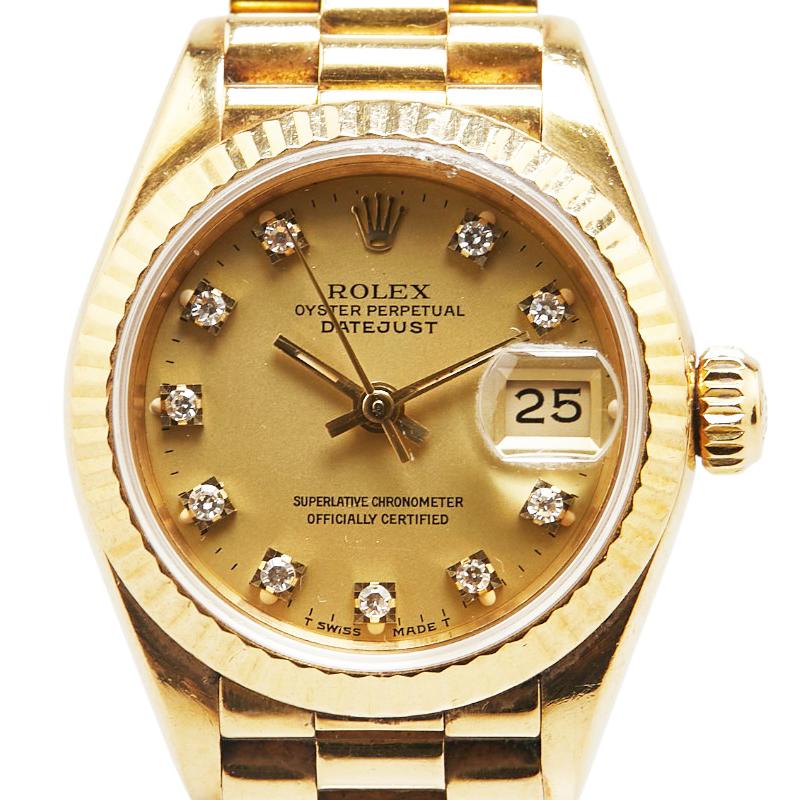 ROLEX ロレックス デイトジャスト 10Pダイヤ 腕時計 69178G 自動 ROLEX ロレックス デイトジャスト 10Pダイヤ 腕時計 69178G 自動