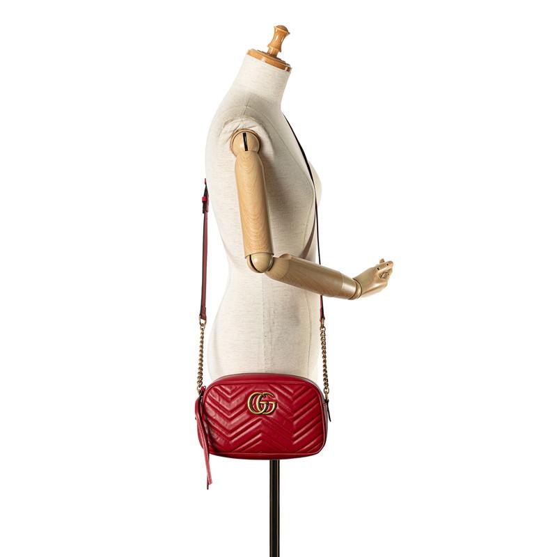 GUCCI（グッチ） GGマーモント キルティング 斜め掛け チェーン