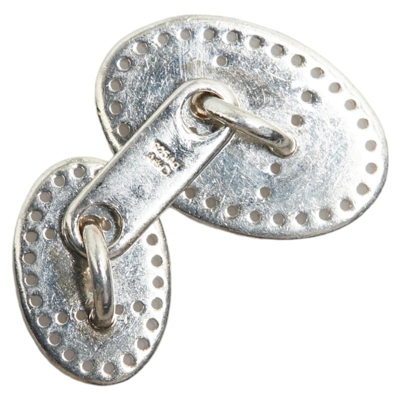 HERMES エルメス Hロゴ エヴリン エクリプス パンチング カフス SV925  