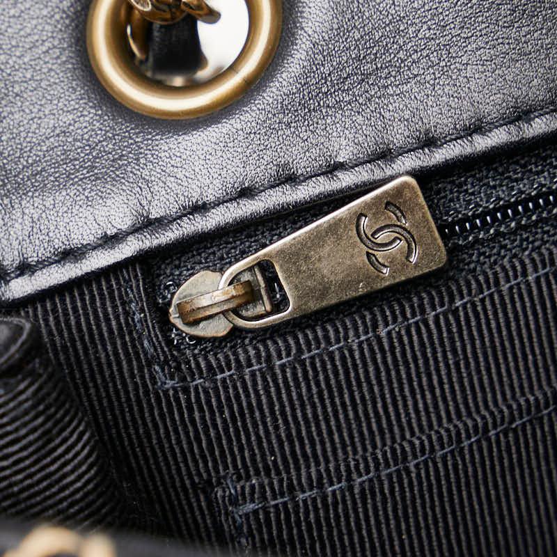 CHANEL【正規品】美品 ワイルドステッチ ショルダーバッグ ブラック ワイルドステッチダブルチェーンショルダーバッグ カーフスキン