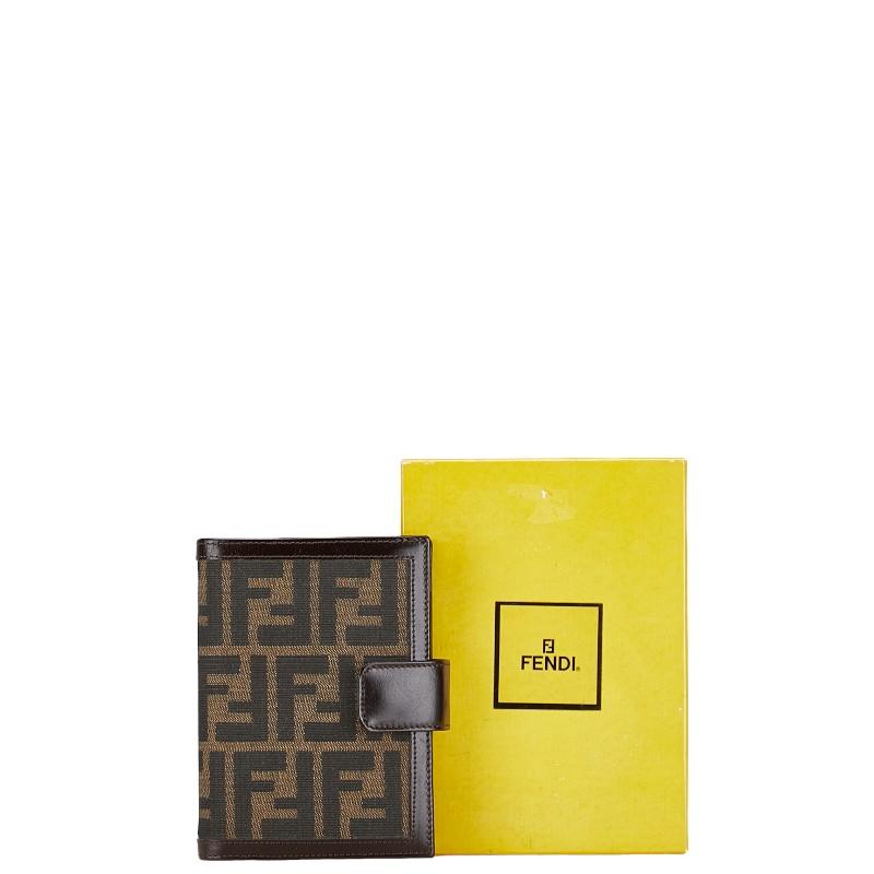 FENDI（フェンディ） ズッカ アジェンダPM 手帳 ブラウン キャンバス 