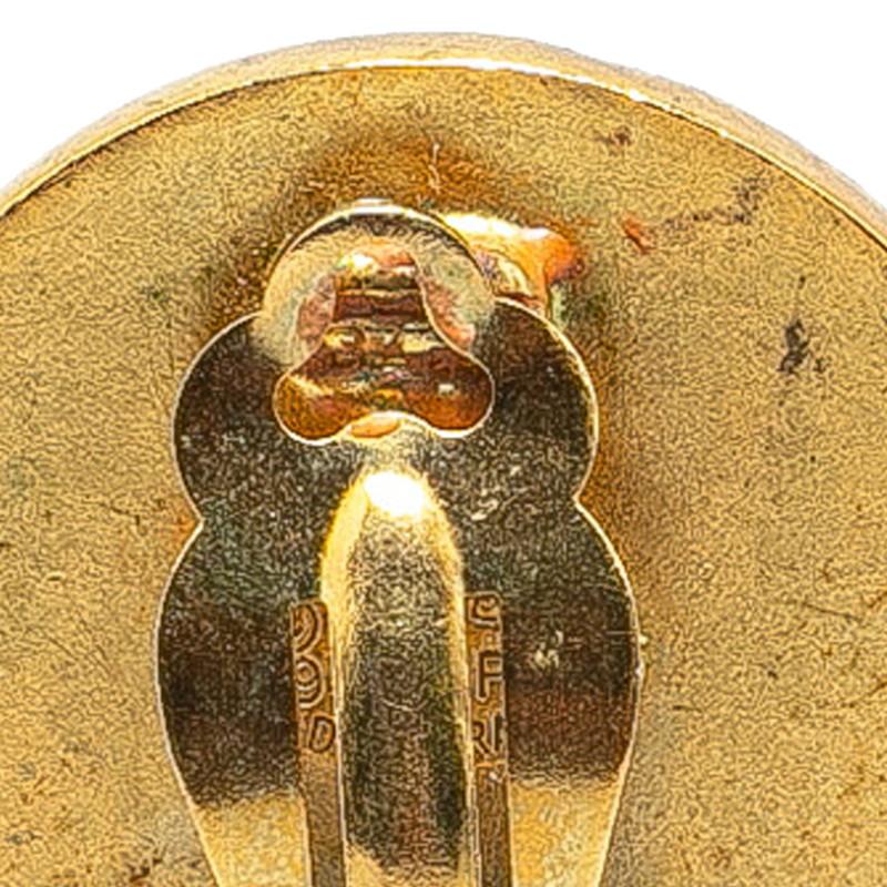 CHANEL シャネル ヴィンテージ ココマーク ボタン モチーフ イヤリング  