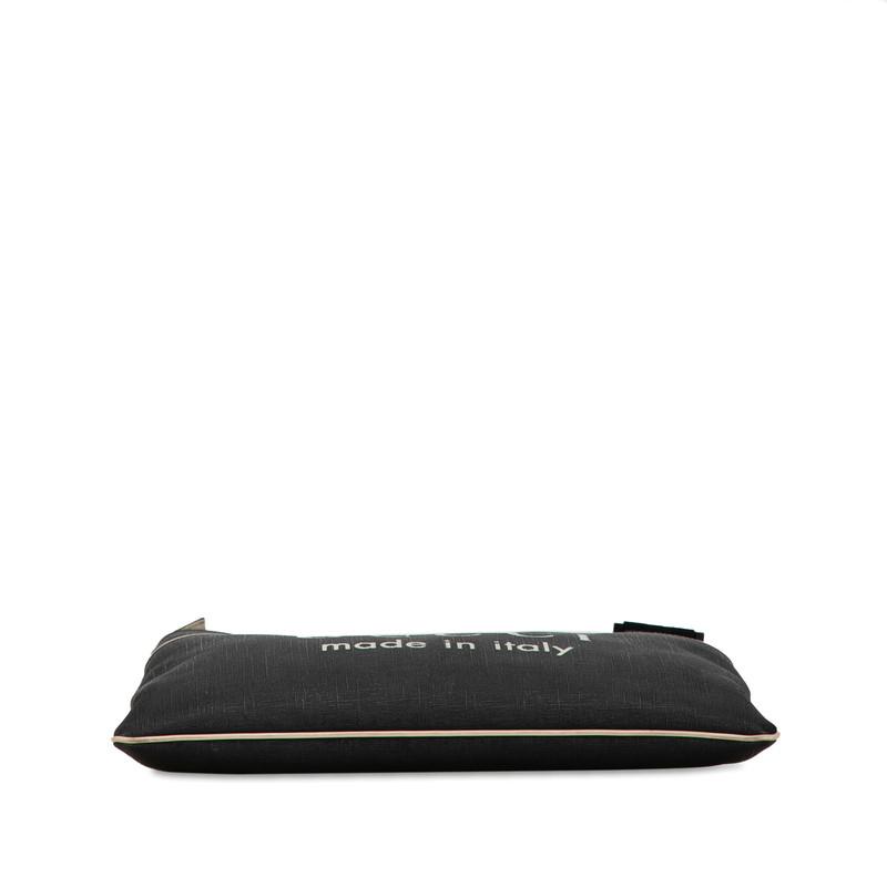 グッチ ロゴ 斜め掛け ショルダーバッグ ブラック ホワイト PVC レザー