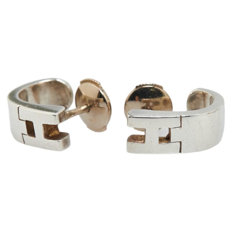 HERMES エルメス Hモチーフ ヘラクレス ピアス SV925 シルバー HERMES エルメス Hモチーフ ヘラクレス ピアス SV925 シルバー