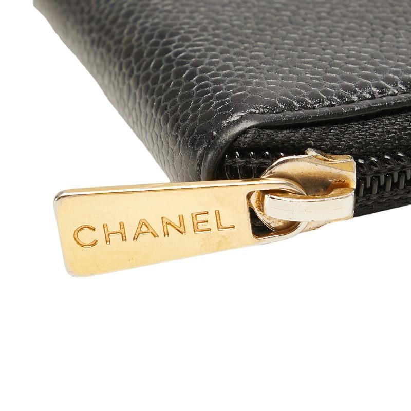 CHANEL キャビアスキン 長財布 ジッピーウォレット シャネル ココ