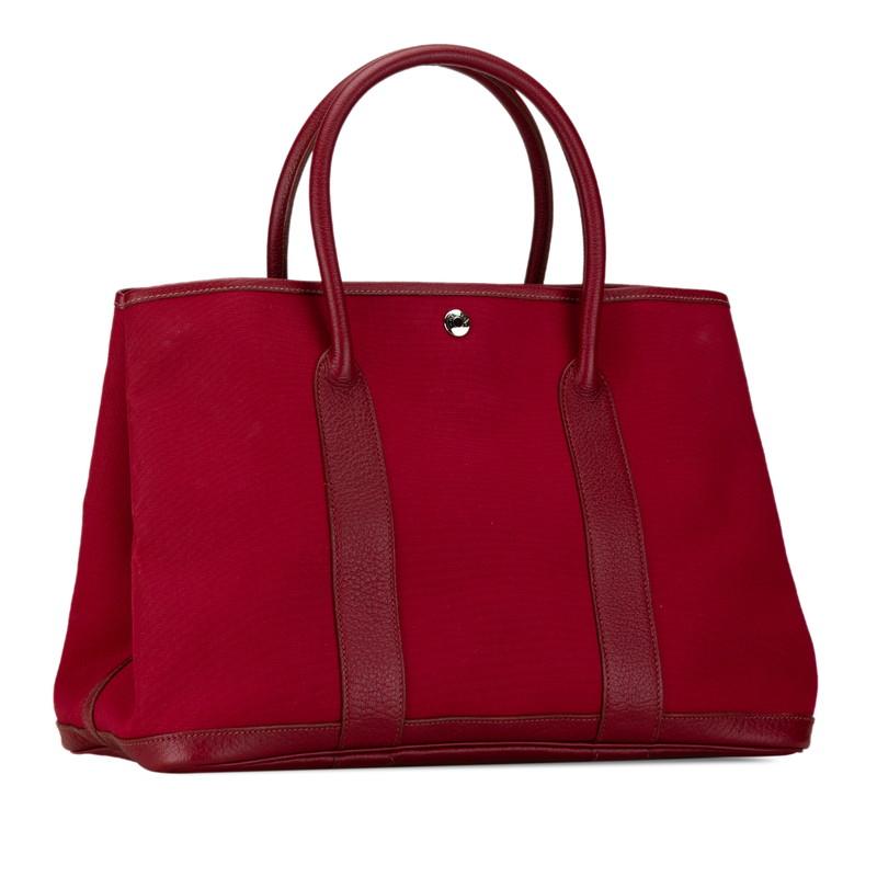 HERMES（エルメス） ガーデンパーティPM トートバッグ ワインレッド 