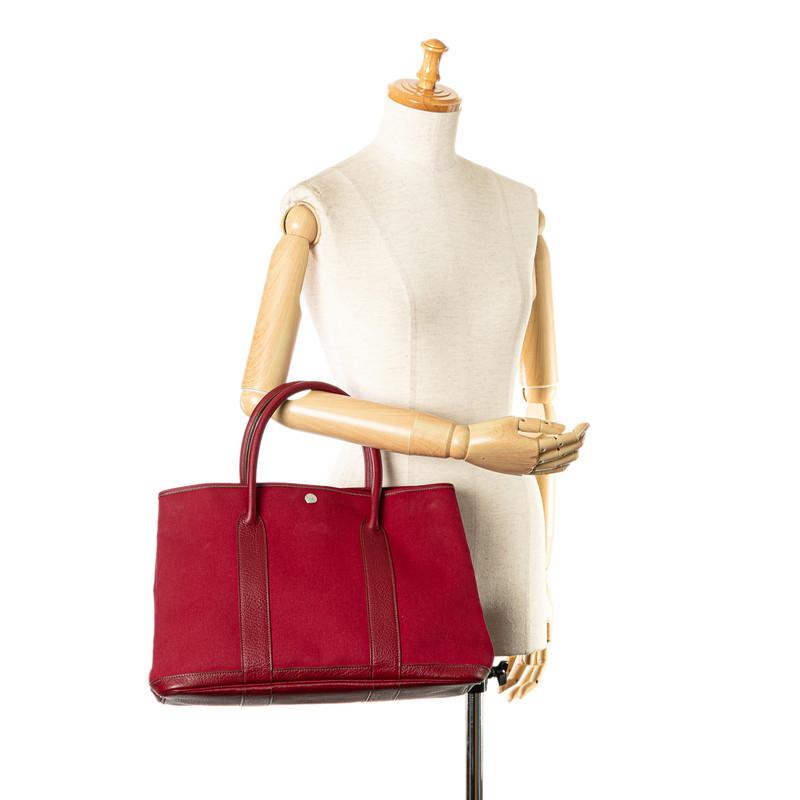 HERMES（エルメス） ガーデンパーティPM トートバッグ ワインレッド 