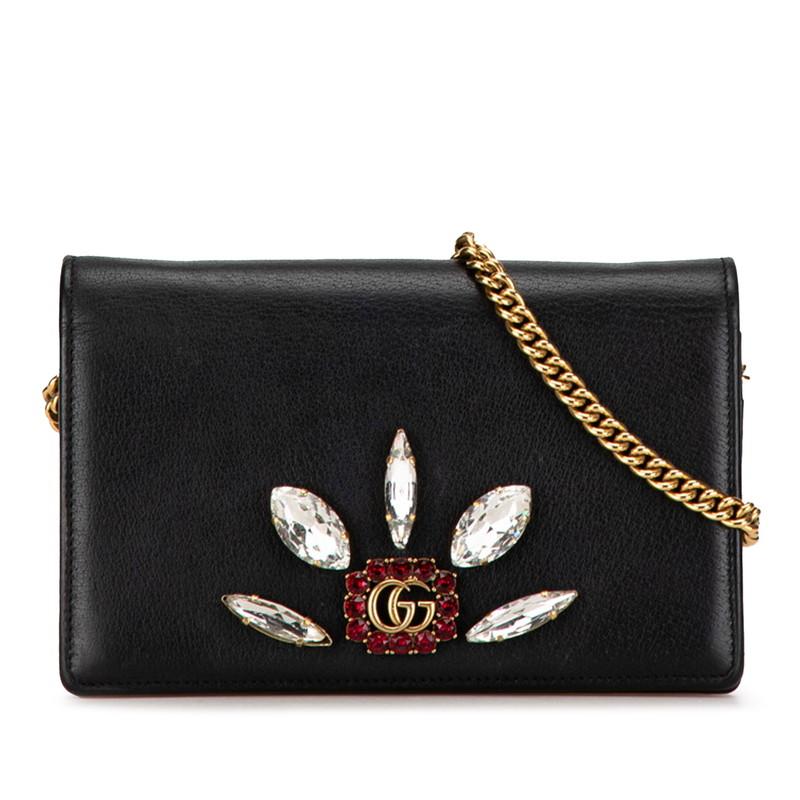 グッチ GUCCI GGマーモント チェーンウォレット ショルダーバッグ 財布 