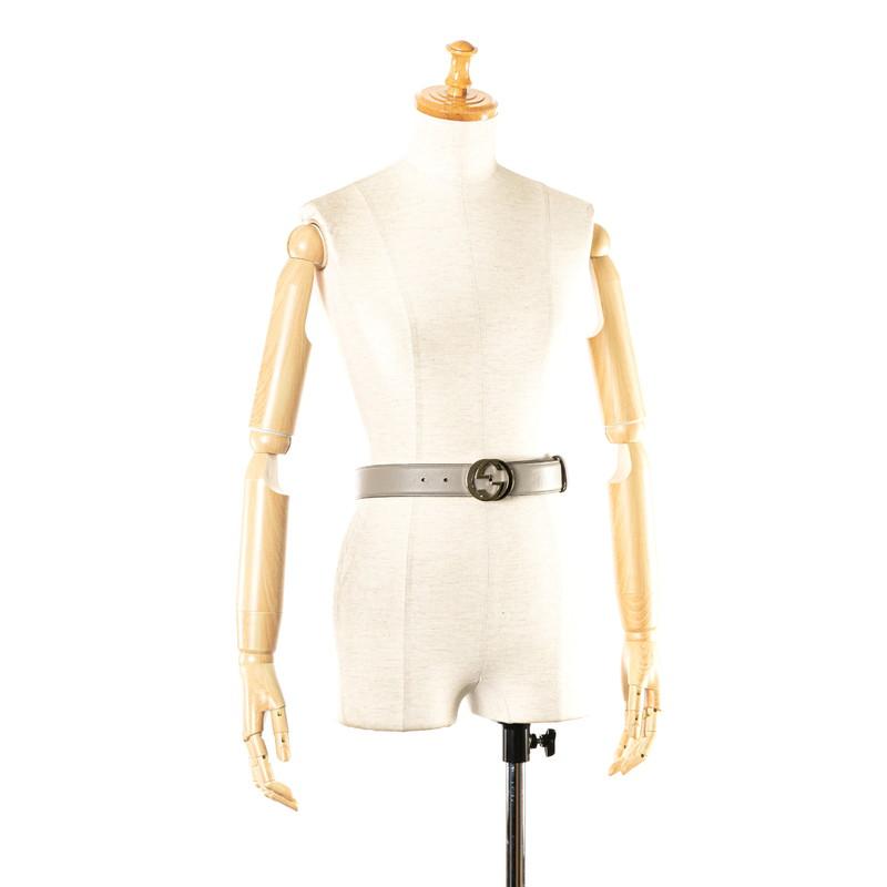 極美品　GUCCI グッチ　インターロッキング　レザーベルト 70・28 GUCCI（グッチ） インターロッキングG ベルト 70 28 546383 ライト