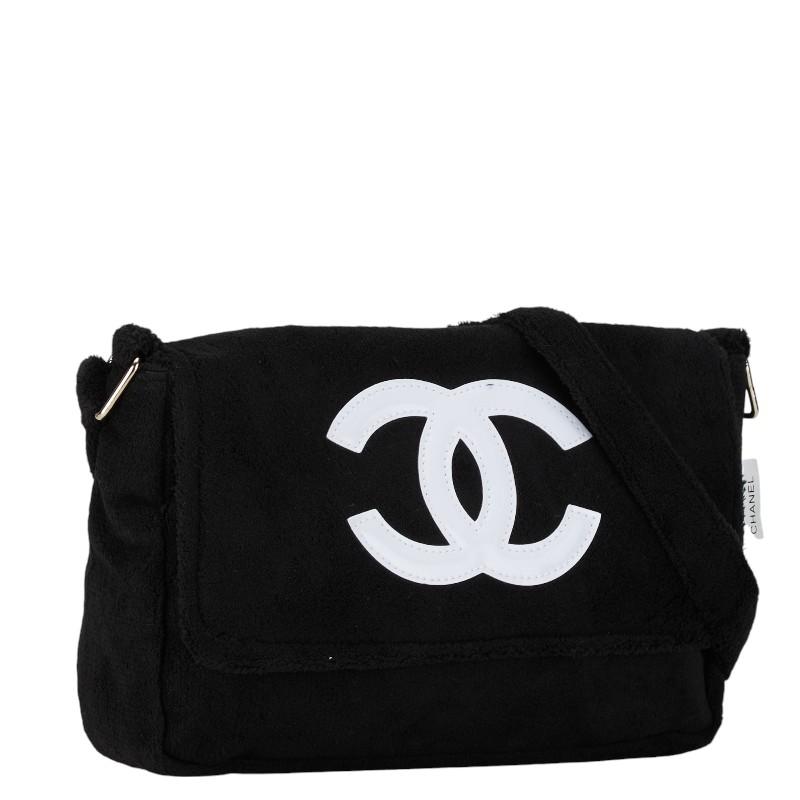 【美品】【シャネル】CHANEL ノベルティ ショルダーバッグ ココマーク 白黒 CHANEL シャネル ノベルティ ココマーク 斜め掛け ショルダー