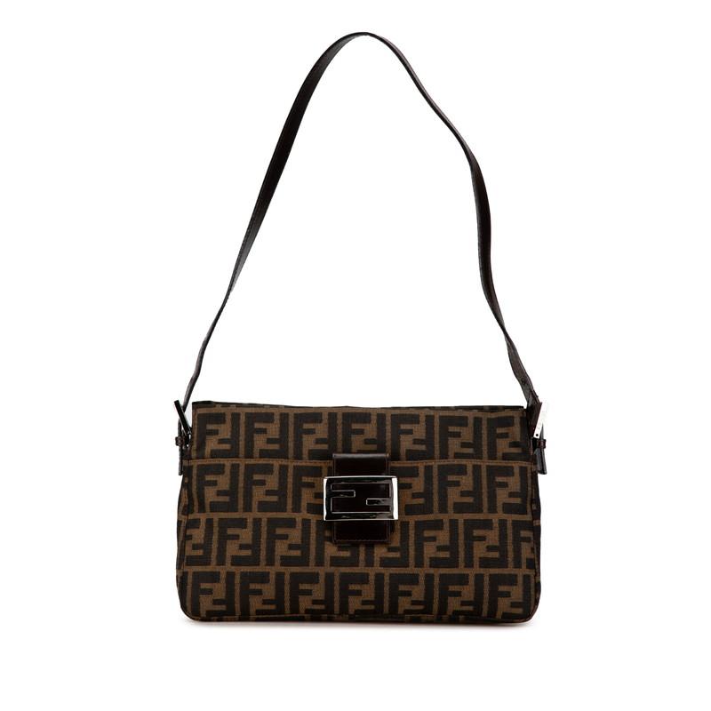 フェンディ　マンマバケット　ワンショルダーバッグ　ズッカ　キャンバス　FF金具 FENDI（フェンディ） ズッカ マンマバケット ワンショルダーバッグ