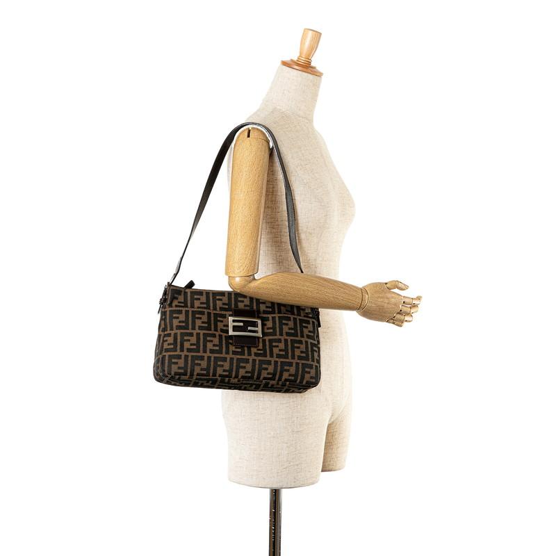 フェンディ　マンマバケット　ワンショルダーバッグ　ズッカ　キャンバス　FF金具 FENDI（フェンディ） ズッカ マンマバケット ワンショルダーバッグ