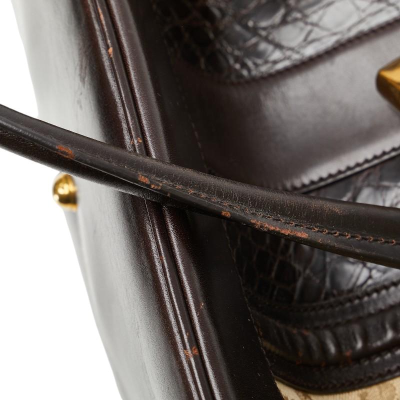 良品✨グッチ GGパターン ボディバッグ キャンバス レザー ブラウン GUCCI（グッチ） GGキャンバス ボディバッグ 223948 ブラウン