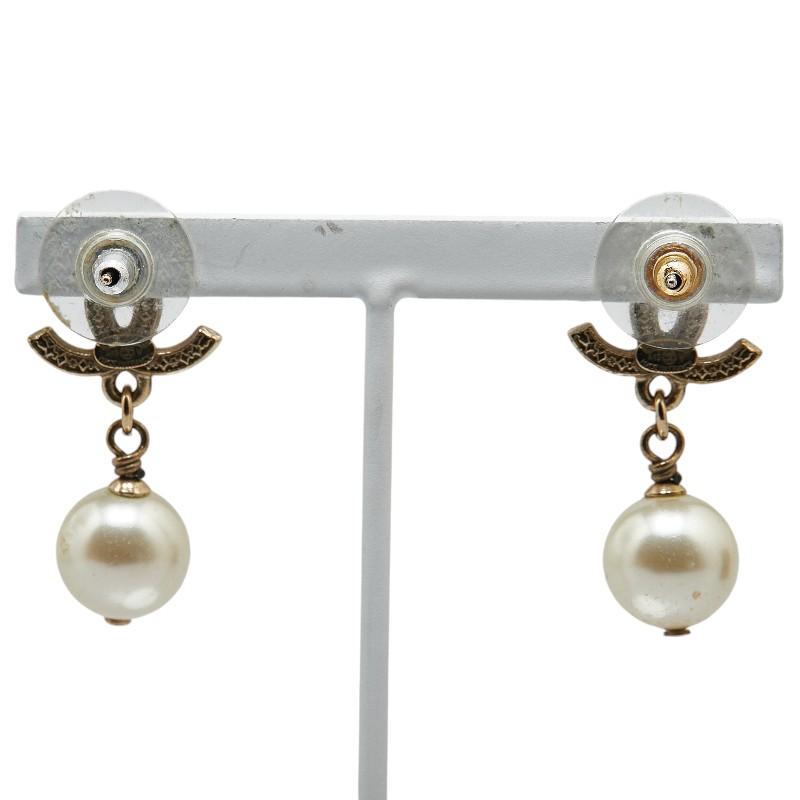 CHANEL（シャネル） ヴィンテージ ココマーク パール ピアス ゴールド 