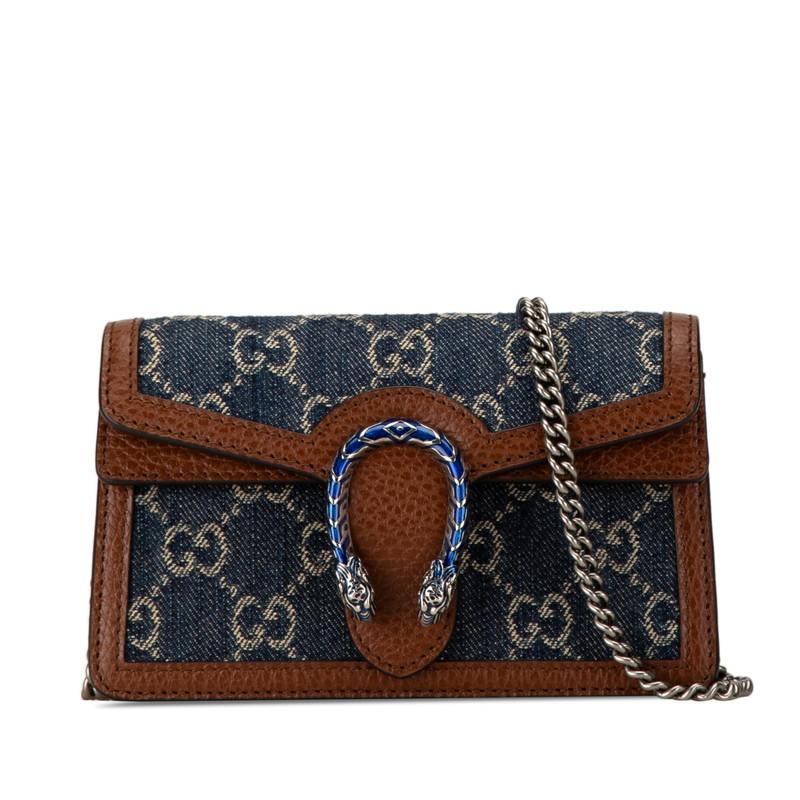 GUCCI グッチ GGデニム ディオニュソス チェーン 斜め掛け ショルダー  
