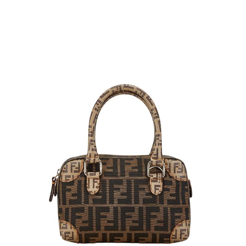 FENDI フェンディ ズッカ キャンバス レザー ハンドバッグ FENDI フェンディ ズッカ ハンドバッグ ショルダーバッグ 2WAY