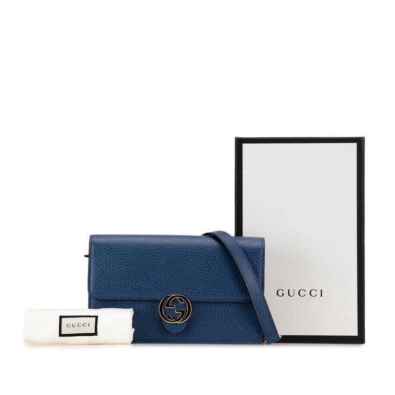 GUCCI グッチ インターロッキングG 斜め掛け チェーン