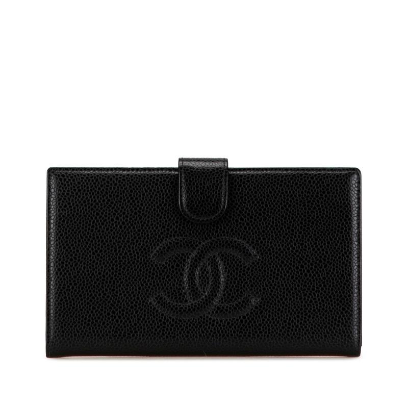 〇〇CHANEL シャネル キャビアスキン ココマーク 長財布 A13498 ブラック CHANEL（シャネル） ココマーク 長財布 A13498 ブラック キャビア