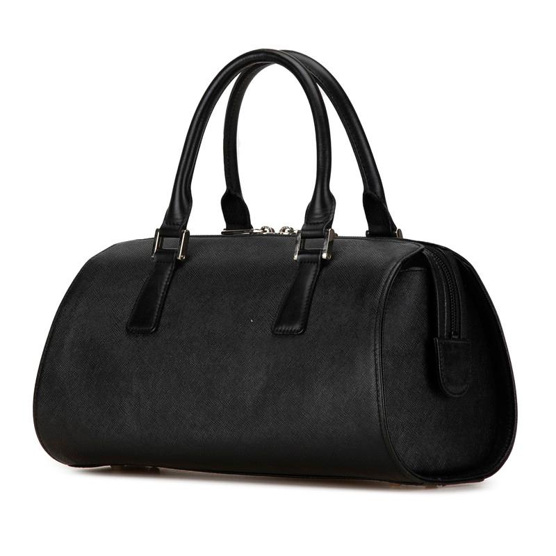 BURBERRY（バーバリー） ノバチェック ハンドバッグ ブラック レザー