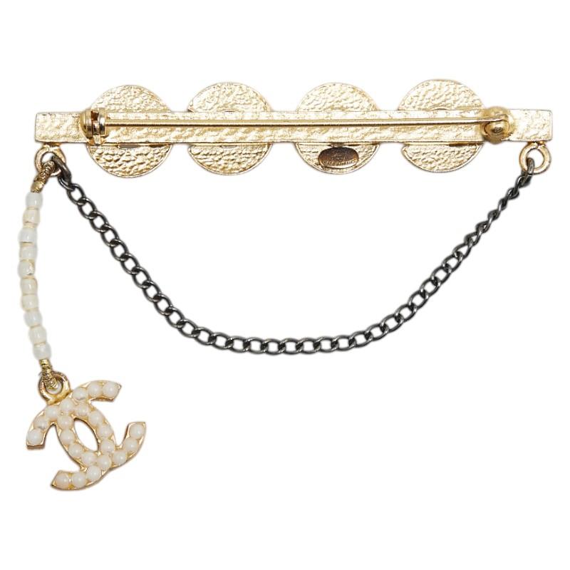 CHANEL シャネル ココマーク COCO チェーン ブローチ メッキ CHANEL シャネル ココマーク COCO チェーン ブローチ メッキ