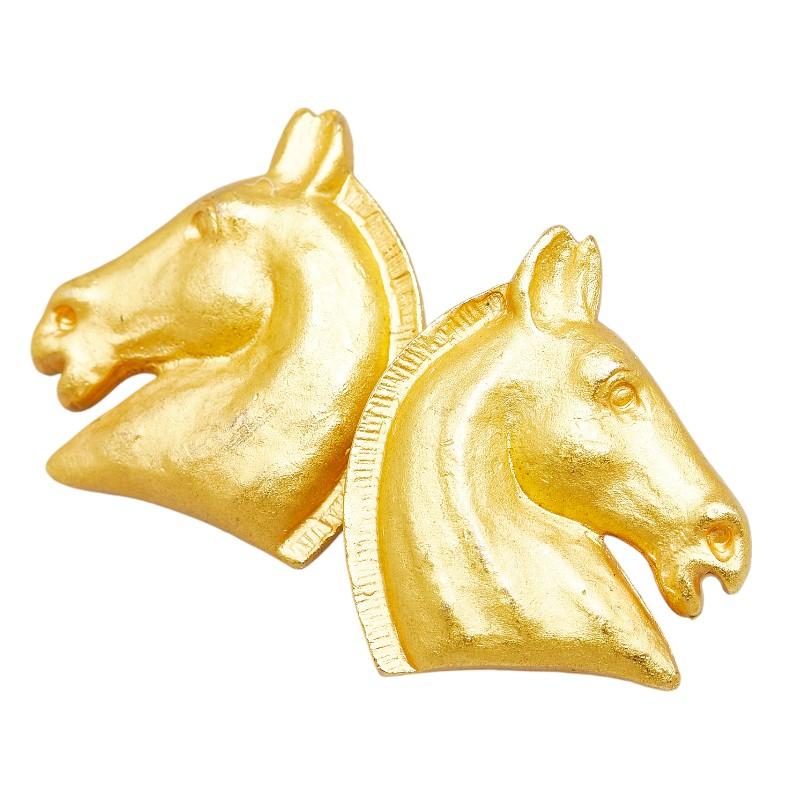 HERMES（エルメス） ホース 馬 モチーフ イヤリング ゴールド メッキ 