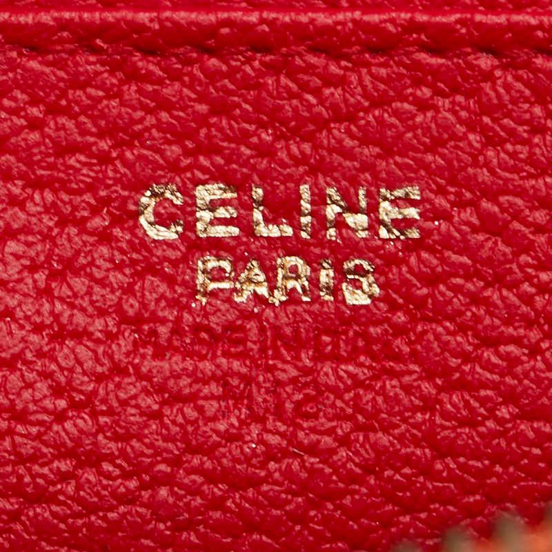 CELINE セリーヌ サークルロゴ ミニトート ハンドバッグ オレンジ 