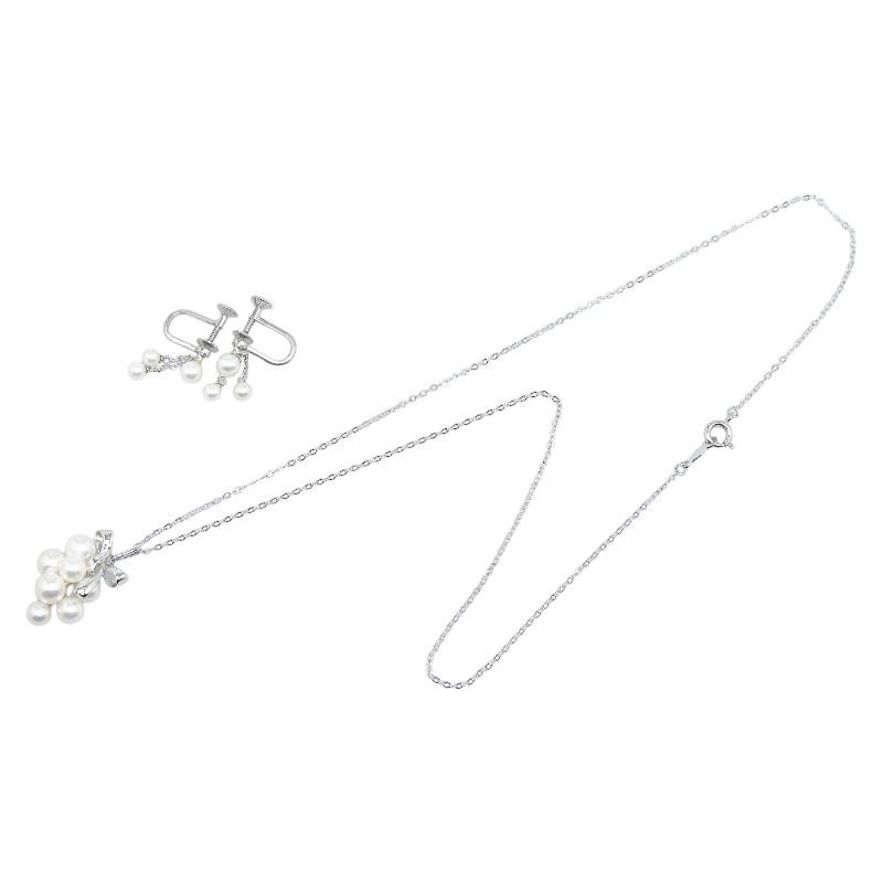 MIKIMOTO（ミキモト） 葡萄 ブドウ リボン モチーフ ネックレス
