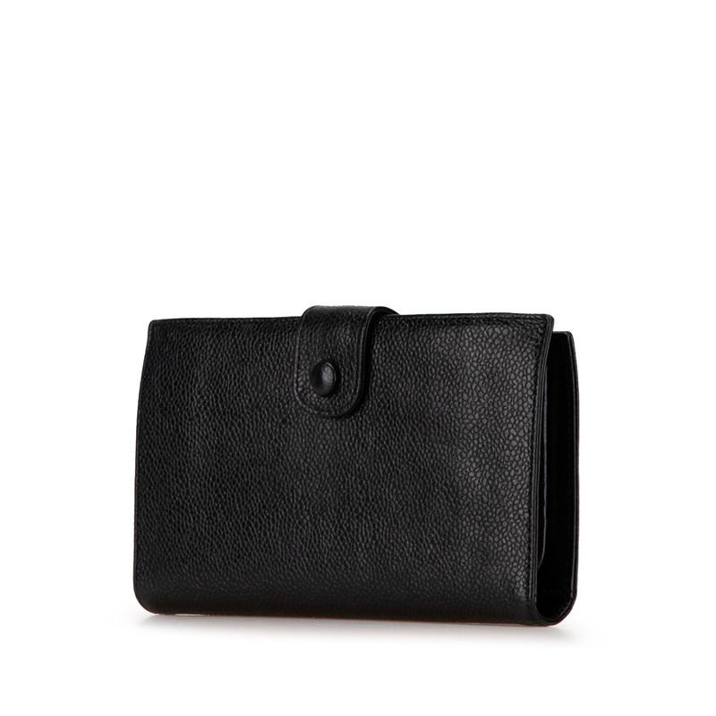 CHANEL ココマーク キャビアスキン がま口 長財布 ブラック CHANEL（シャネル） ココマーク がま口 長財布 ブラック キャビア