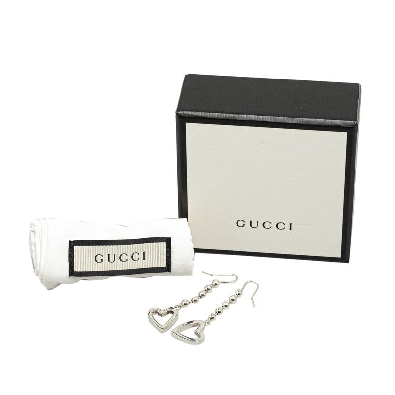 GUCCI グッチ ハート モチーフ フック スイング ピアス SV925 シルバー 
