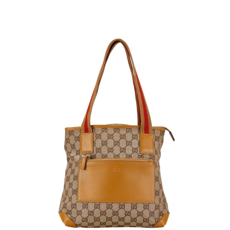 GUCCI グッチ GGキャンバス シェリーライン ハンドバッグ トートバッグ 
